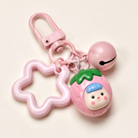 3D Fruitfiguurtjes Sleutelhanger Schattige Hars Appel Peer Ster Bel Charms Tas Hangertje Telefoonbandje Cadeaus voor Meisjes Kinderen Studenten en Vrienden