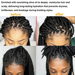 Cire capillaire hydratante à tenue extra forte, sans résidus, gel coiffant pour tresses et locks, idéal pour cheveux africains 4C, kit de gel de tressage marque privée - Product Image 4