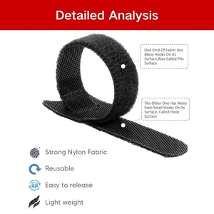 Çevre Dostu Yeniden Kullanılabilir Kendinden Yapışkanlı Su Geçirmez Çift Kanatlı Bantlı Kablo Bağları Tel Düzenleyici Ev Yönetimi - Product Image 3