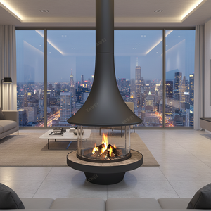 Chimenea Colgante Decorativa OEM/ODM con Altavoz Integrado, Quemador <span class=keywords><strong>de</strong></span> <span class=keywords><strong>Leña</strong></span> y Alcohol, Chimenea <span class=keywords><strong>de</strong></span> Fuego Real <span class=keywords><strong>para</strong></span> Salas <span class=keywords><strong>de</strong></span> Estar - Product Image 1