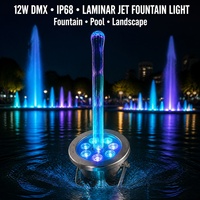 Projecteur LED RGB Submersible CE IP68 en Acier Inoxydable 304 pour Fontaine, Contrôle DMX512, Éclairage Paysager de Piscine, Garantie 5 Ans