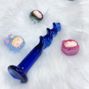2024 vente chaude femmes gros cristal bleu gros jouet sexuel gode verre godes anaux pour hommes - Product Image 4