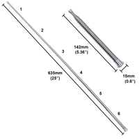 Accessoires de camping en plein air, outil de démarrage de feu extensible avec soufflette de poche, soufflette en acier inoxydable