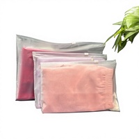 Emballage plastique givré épais transparent en PE sur mesure avec fermeture éclair horizontale pour le rangement de chaussettes et vêtements (rétractable) - Vente en gros