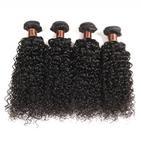 Lots de Cheveux Humains Vierges Brésiliens Naturels Noirs de Grade 9A Non Traités, Style Jerry Curly Wave pour Femmes - Vente en Gros