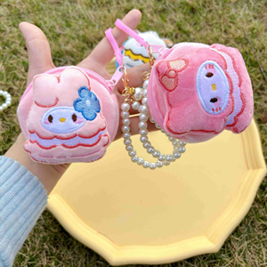 QYS Cute <b>Plush</b> Coin <b>Purse</b> Anime Style Mini Pouch Earphone Storage Bag Small Gift keychain Wholesale - Product Image 3