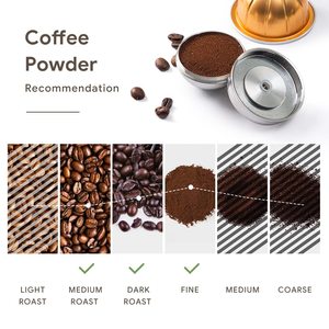 Tamper pour dosettes <span class=keywords><strong>Nespresso</strong></span> <span class=keywords><strong>Vertuo</strong></span> Capsule <span class=keywords><strong>Vertuo</strong></span> réutilisable en acier inoxydable uniquement capsules de café en aluminium rechargeables vides - Product Image 5