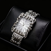 Montre à quartz en alliage de style gothique Y2K rétro avec design griffe d'albâtre pour hommes et femmes, tendance européenne et américaine