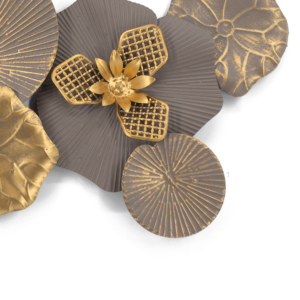 <span class=keywords><strong>Home</strong></span> Studio Decor accessori arte cinese prodotti metallo fiore floreale metallo Wall Art oro - Product Image 6