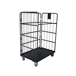 गर्म बिक्री गोदाम ढहने भारी शुल्क नीस्टिंग फोल्डेबल लॉजिस्टिक धातु औद्योगिक तार जाल रोल पिंजरे ट्रॉली - Product Image 2