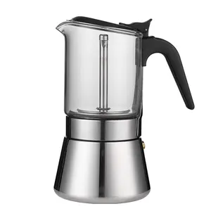 Größeres Bild anzeigen Moka Pot Share Classic Herd Espresso maschine Einfach zu bedienende italienische Espresso maschine Brewer Perco