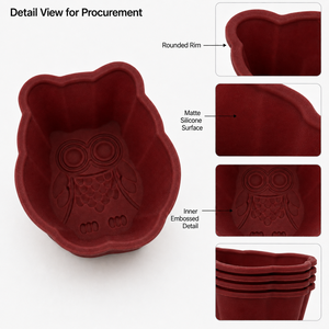 Reusable Nonstick <strong>Silicone</strong> Baking Cups <strong>Cupcake</strong> Muffin Cake <strong>Molds</strong> Round Heart Star Flower Animal Shapes OEM ODM Custom Bakeware - Product Image 2