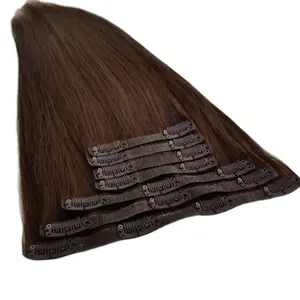 Großhandel 100 % Remy echthaarverlängerungen nahtloses glattes double-drawn Clip-in-Haar chinesisches Haar 150 g Gewicht