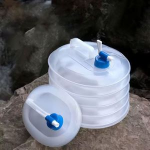 Seau pliable d'extérieur 5L-15L, sac de camping, conteneurs d'eau pliables, bouteilles de stockage multifonctions pour l'eau potable - Product Image 1