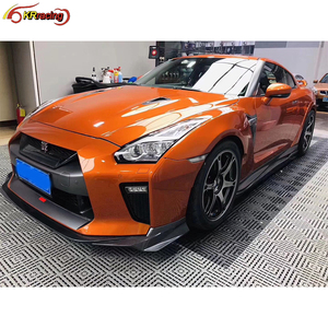 Actualización Vari 2017 Ver <span class=keywords><strong>Magnum</strong></span> <span class=keywords><strong>Opus</strong></span> Style Labio delantero de fibra de carbono para Nissan GTR R35 2008-2018 - Product Image 6