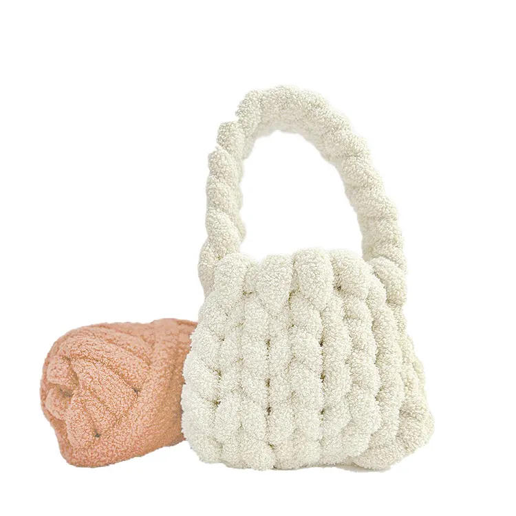 ODM Custom Made DIY Bag Super Thick Bulky Chunky Knit Yarn Women's Tote Bags