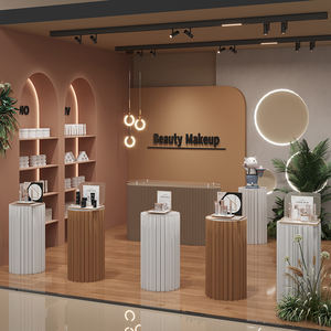 Support de <span class=keywords><strong>colonne</strong></span> en nid d'abeille en papier recyclable Affichage cylindrique rotatif à 360 ° pour la décoration de magasin de détail - Product Image 1