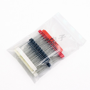 Diodos de orificio pasante 1N4148 1N4007 FR107 1N5408 1N5822, paquete de diodos rectificadores para reparación electrónica y proyectos de bricolaje - Product Image 2