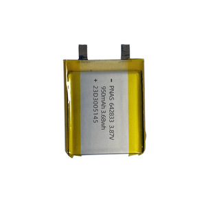 סוללת ליתיום קובלט אוקסיד פולימרית רכה <span class=keywords><strong>3</strong></span>.87V 950 מיליאמפר/שעה טעינה מהירה מתח גבוה 642833 אלקטרוניקה צרכנית - Product Image 6