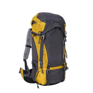 Sac à dos de randonnée personnalisé grande capacité ajustable pour sports de plein air unisexe noir avec poignée souple Collection Automne 2025 - Product Image 1