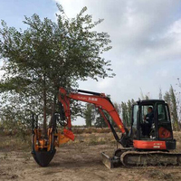 Nouvelle machine de déracinement d'arbres haute performance avec système de palettes hydrauliques pour l'extraction de grands arbres et la formation de boules de terre pour excavatrice