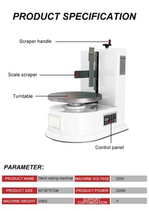 Alta velocidad 60Rpm Better <span class=keywords><strong>Cake</strong></span> Embryo Creamer Maker Máquina alisadora para pastel Crema Enyesado Rerining para panadería Uso Harinas - Product Image 5