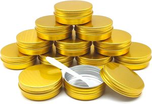 Pot en aluminium pour huile essentielle, huile à barbe et cire capillaire, cosmétiques et soins de la peau, tailles 5g-350g, couleurs or, noir, argent - Product Image 3