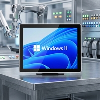 Panel PC Industrial IP65 de 12.1 Pulgadas, Computadora Táctil de Aluminio sin Ventilador con HD-MI, VGA, 2 LAN, 4GB de RAM, 128GB SSD para Automatización