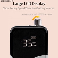 Nouveau 45W 2 en 1 Hybrid 35000RPM Portable Desktop Nail Drill Machine Rechargeable Portable Pink Electric Nail Drill