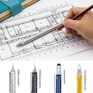 Bolígrafo Multifunción 6 en 1, Regla, Nivel, Destornillador <span class=keywords><strong>de</strong></span> Doble Cabeza, Lápiz Óptico, Bolígrafo, Material <span class=keywords><strong>de</strong></span> Aluminio y Cobre, Marca REXIAO - Product Image 3