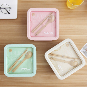 Boîte à lunch biodégradable en paille de blé avec <span class=keywords><strong>sac</strong></span> Tiffin <span class=keywords><strong>sac</strong></span> à lunch scolaire ensemble de boîtes à lunch <span class=keywords><strong>Bento</strong></span> pour enfants Vente en gros - Product Image 6