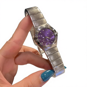 Relojes Mecánicos Vintage Elegantes de Diseñador, de Moda y Gran Venta; Relojes de Mujer de Alta Calidad con Esfera Morada - Product Image 1