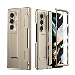 Béquille de couverture de luxe pliante magnétique de haute qualité <span class=keywords><strong>pour</strong></span> Samsung <span class=keywords><strong>Galaxy</strong></span> <span class=keywords><strong>Z</strong></span> <span class=keywords><strong>Fold</strong></span> <span class=keywords><strong>3</strong></span> 4 5 6 <span class=keywords><strong>coque</strong></span> de placage transparente <span class=keywords><strong>pour</strong></span> hommes - Product Image 1