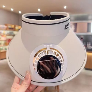 Chapeau d'été à énergie solaire de protection <span class=keywords><strong>UV</strong></span> pour femmes avec large bord et ventilateur rechargeable Sports Travel Outdoor Casual Wear Visor - Product Image 2