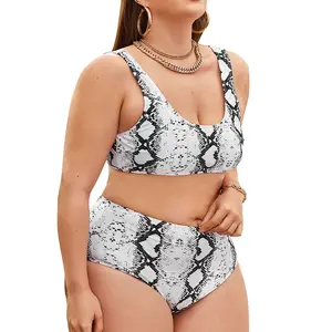 New design spandex / nylon winter surfing snake swimwear woman plus size women beachwear bikini