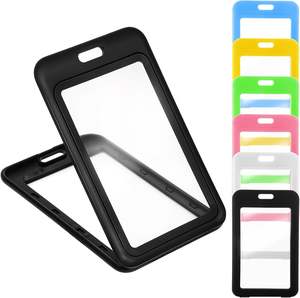 Lot de cartes d'identité numériques transparentes double face en PP, avec impression couleur, étui rigide en plastique tendance pour badges, idéal pour l'école et le bureau - Product Image 1