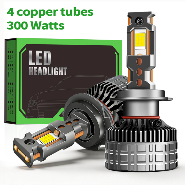 300 Watts H11 Led Headlight Bulb 6500k H8 H9 H7 Car Headlights High Power Hb3 9005 H1 HIR2 H4 Led Light