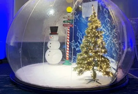 Globes de neige gonflables géants attrayants pour enfants, globe de neige de Noël gonflable avec ballon à neige soufflée