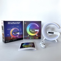 Lampe de table moderne avec chargeur sans fil mobile, éclairage intelligent RGB à 10 modes, décoration 3D