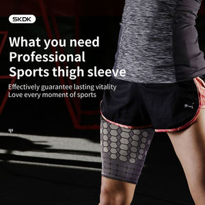 Manchon de soutien de sécurité de fitness respirant tricoté personnalisé sangle antidérapante réglable équipement de compression de la <span class=keywords><strong>cuisse</strong></span> - Product Image 4