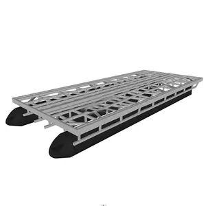 Precio de fábrica de pontones flotantes de plástico modular con marco de aluminio para casa flotante