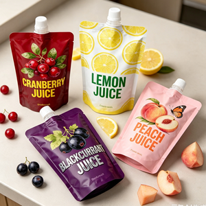 Pochette souple alimentaire avec bec verseur pour jus, thé, vin, sucre, aliments pour animaux, gelée, eau, emballage brillant, sac liquide en plastique <span class=keywords><strong>réutilisable</strong></span> - Product Image 3