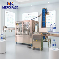 Machine de remplissage automatique rotative 3-en-1 pour bouteilles PET en plastique, eau minérale pure, prix usine, ensemble complet