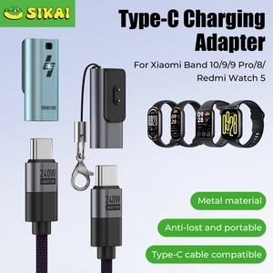 อะแดปเตอร์ชาร์จแบบพกพาชนิดแม่เหล็ก Type-C สำหรับ <span class=keywords><strong>Xiaomi</strong></span> MI <span class=keywords><strong>Band</strong></span> 10 9 Redmi Watch <span class=keywords><strong>5</strong></span> หัวต่อ 2 ขา สำหรับแปลง MI Redmi Watch - Product Image 2