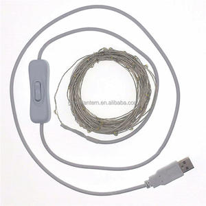 2/3/5/10/15/20m LED fil de cuivre <span class=keywords><strong>guirlande</strong></span> <span class=keywords><strong>lumineuse</strong></span> USB Plug-in <span class=keywords><strong>avec</strong></span> <span class=keywords><strong>interrupteur</strong></span> 304 blanc chaud blanc pour la décoration de mariage - Product Image 4