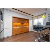Ensemble de cuisine Prima, style contemporain, placage bois de luxe, armoires de cuisine modulaires, fabrication sur mesure, ensemble d'armoires DIY