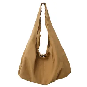 Damen Canvas Bag Sommer Neue modische Umhängetasche mit großer Kapazität College-Stil Achsel-Einkaufstasche Beach Purse