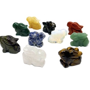 Lapin en cristal, pierre naturelle, Agate Opalite verte, Aventurine lapin, Animal, sculpture, cristal lapin - Product Image 5