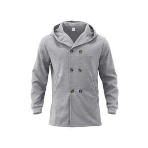 2025 Nieuwe Aanwinst Heren Middellange Slim Fit Trenchcoat Europese Amerikaanse Stijl met Capuchon Casual Effen Kleur Jas - Product Image 4