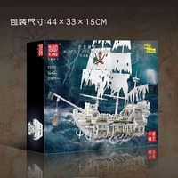 Mould King 13193 MOC Creativity City, Maqueta de Barco Educativa, Kit de Modelo de Barco para Exhibición, Regalos para Adultos, 3769 Piezas, Juego de Bloques de Construcción